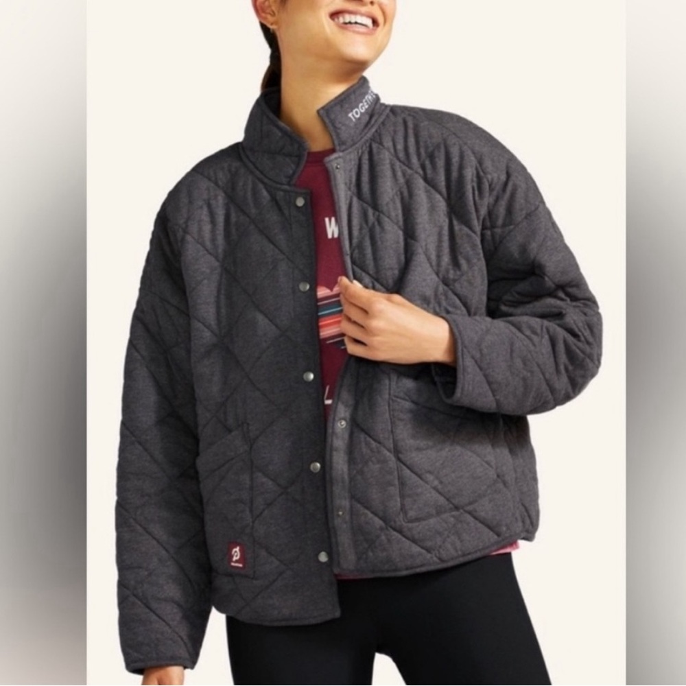 Peloton Quilted Snap Button Jacket - Large - image 1